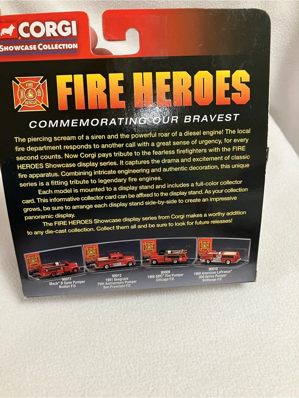 Corgi Fire Heroes 1951 Seagrave Sedan Pumper Truck San Francisco die-cast NIB